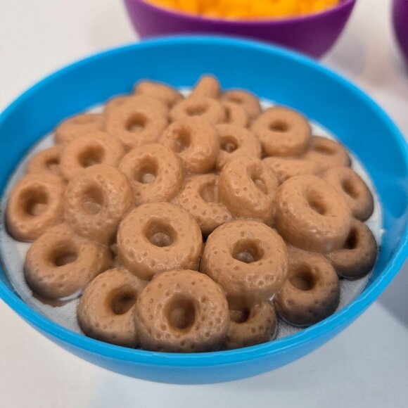 Learning Resources New Sprouts Pretend Play Food Bowls of Mac & Cheese & Cereal - Picture 3 of 7